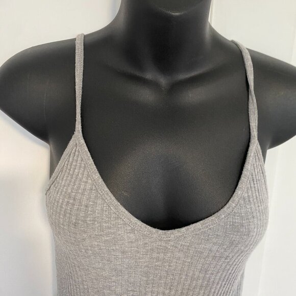 Ardene Ribbed‎ Grey Wide Leg Jumpsuit Women's Size Small - Picture 3 of 6